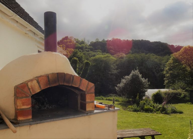 Wood fired pizza oven in beautiful countryside