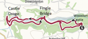 Teign Valley Walk route map