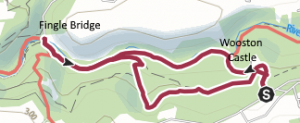 Teign Valley to Fingle Bridge Walk Route Map