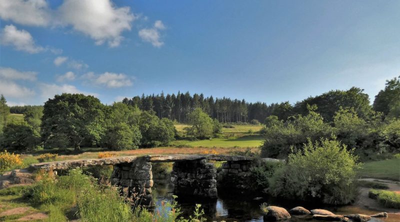 Clapper bridge over the East Dart at Postbridge