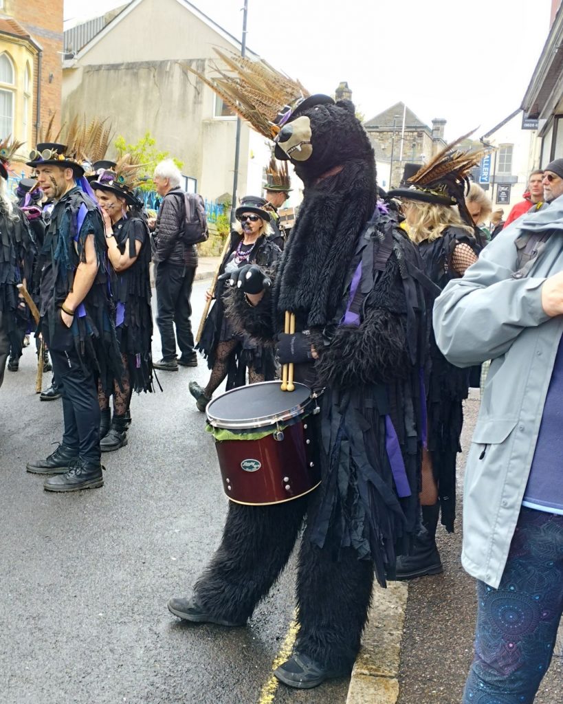 Grimspound Morris - Bear banging drum