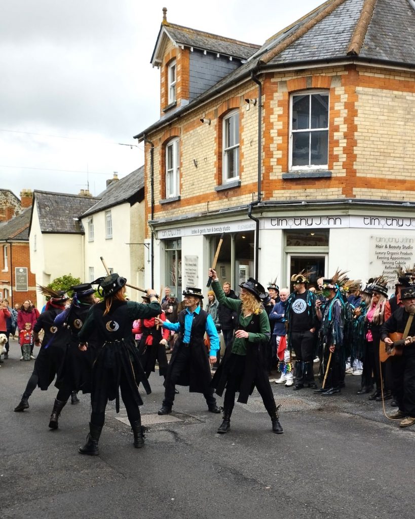 Border Morris side dancing