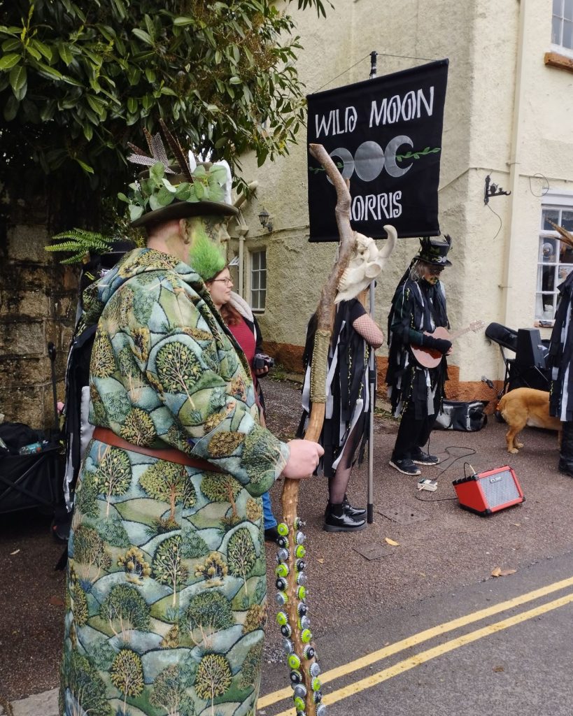 Traditional May Day character - Morris man dressed in Green with Staff