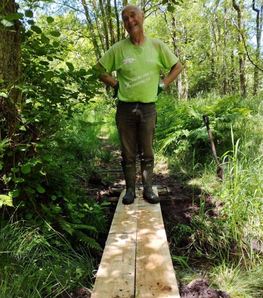 Kevin standing on one of our newly installed sleeper bridges